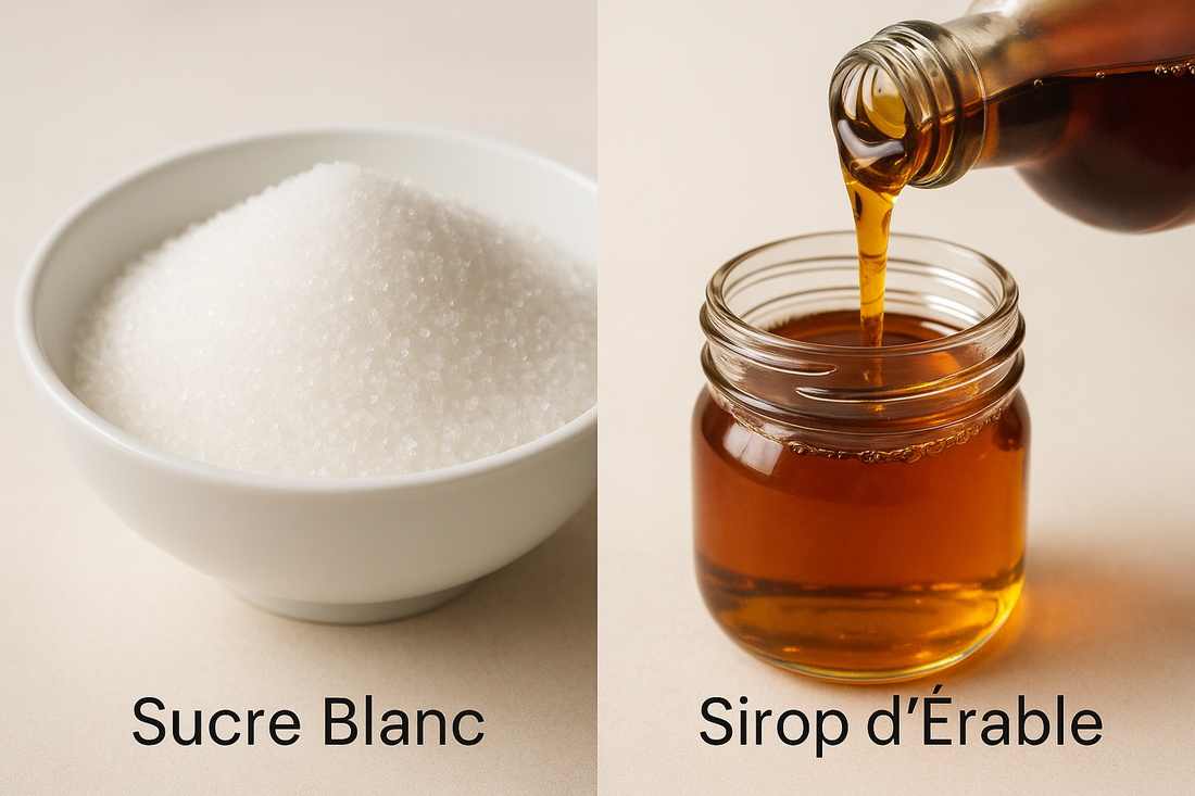 Remplacer le sucre blanc par le sirop d'erable